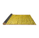 Sideview of Solid Yellow Modern Rug, abs4897yw