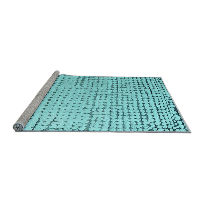 Sideview of Machine Washable Solid Light Blue Modern Rug, wshabs4897lblu