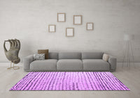 Machine Washable Solid Purple Modern Rug, wshabs4897pur