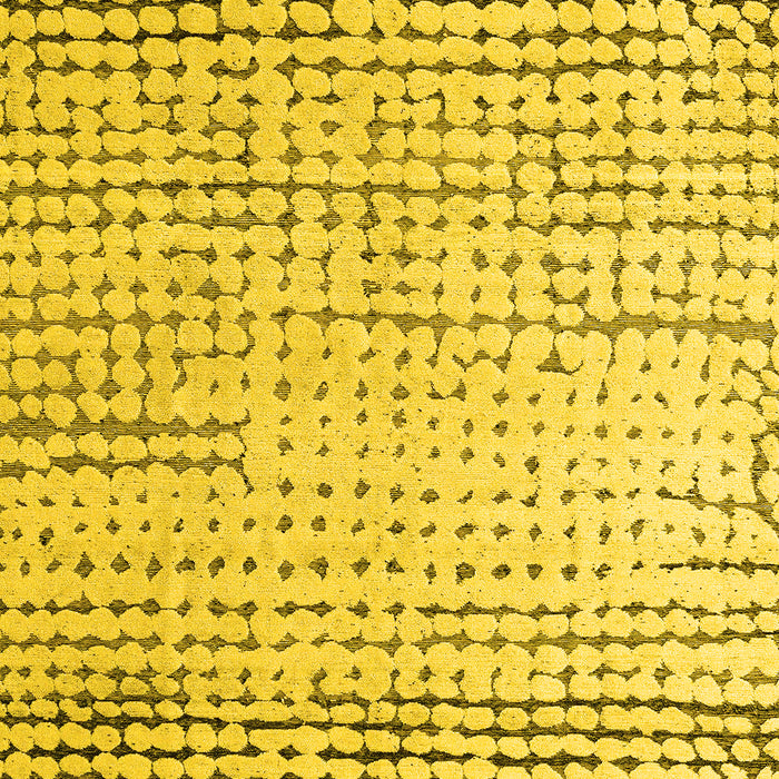 Machine Washable Solid Yellow Modern Rug, wshabs4897yw
