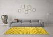 Machine Washable Solid Yellow Modern Rug in a Living Room, wshabs4897yw