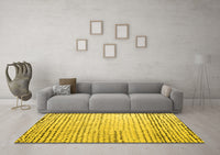 Machine Washable Solid Yellow Modern Rug, wshabs4897yw