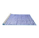 Sideview of Machine Washable Solid Blue Modern Rug, wshabs4897blu