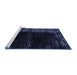 Sideview of Machine Washable Abstract Blue Modern Rug, wshabs4898blu