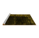 Sideview of Machine Washable Abstract Yellow Modern Rug, wshabs4898yw