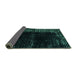 Sideview of Abstract Turquoise Modern Rug, abs4898turq