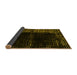 Sideview of Abstract Yellow Modern Rug, abs4898yw