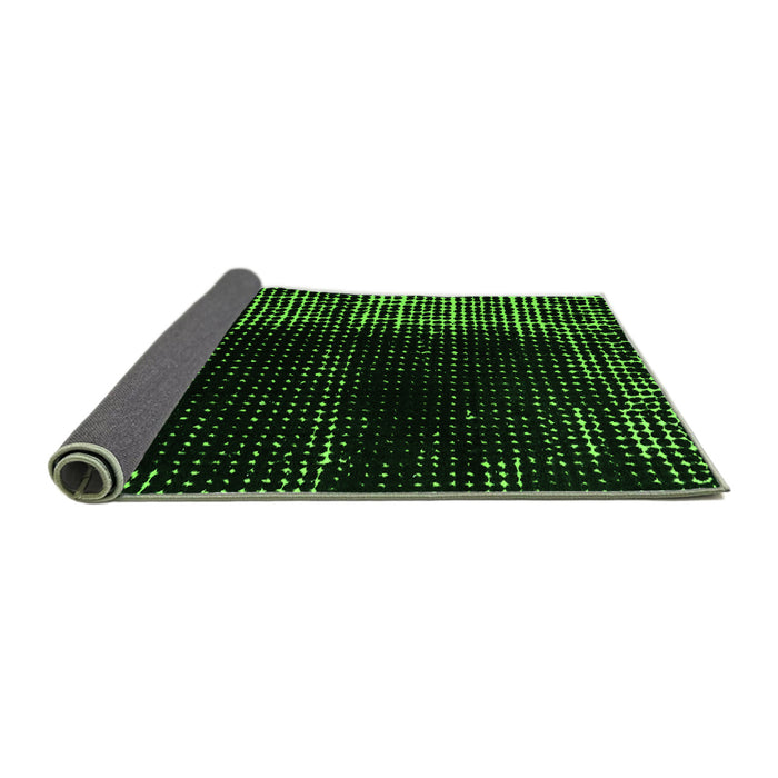 Sideview of Abstract Green Modern Rug, abs4898grn