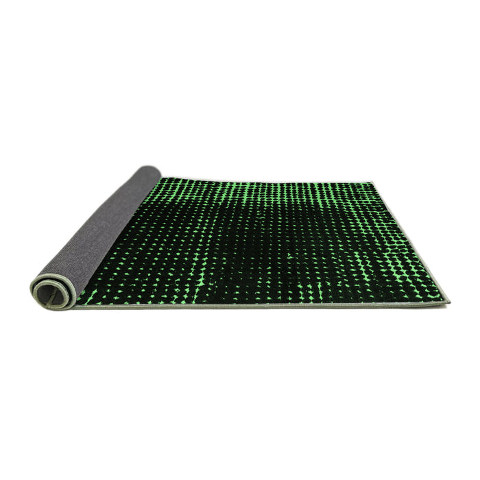 Sideview of Abstract Emerald Green Modern Rug, abs4898emgrn