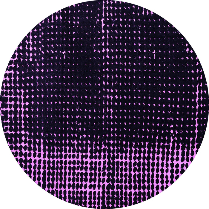 Round Abstract Purple Modern Rug, abs4898pur