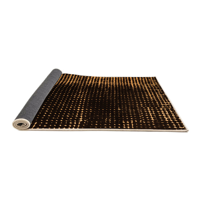 Sideview of Abstract Orange Modern Rug, abs4898org