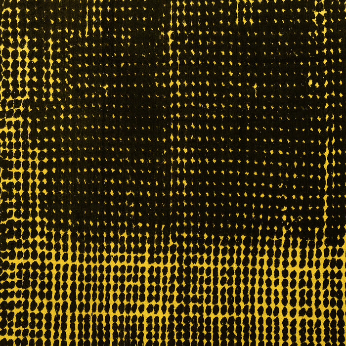 Square Machine Washable Abstract Yellow Modern Rug, wshabs4898yw