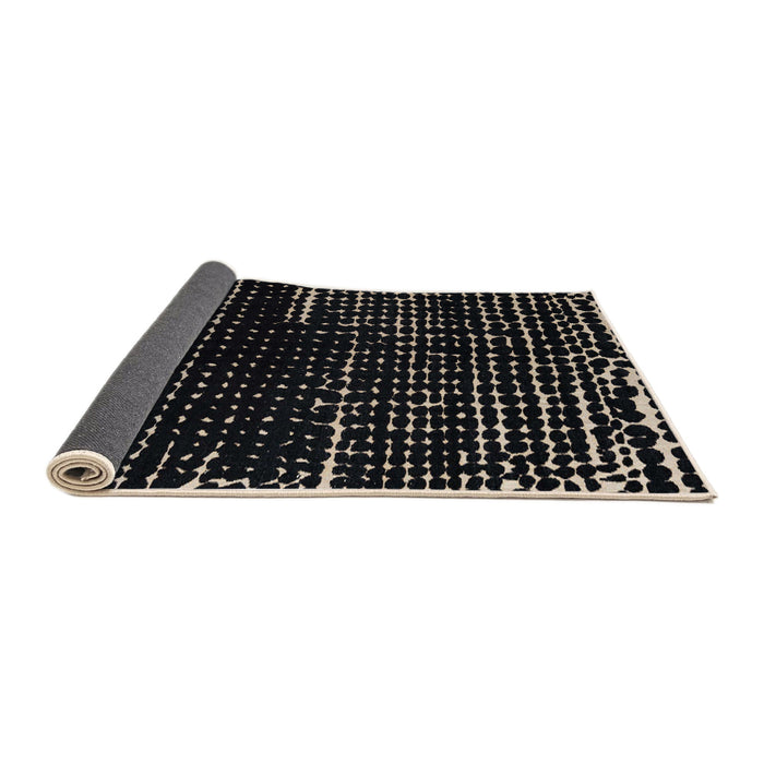 Sideview of Abstract Puce Purple Modern Rug, abs4899