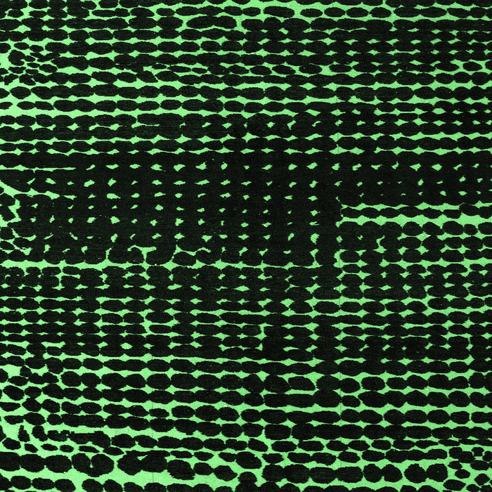 Square Machine Washable Abstract Emerald Green Modern Area Rugs, wshabs4899emgrn