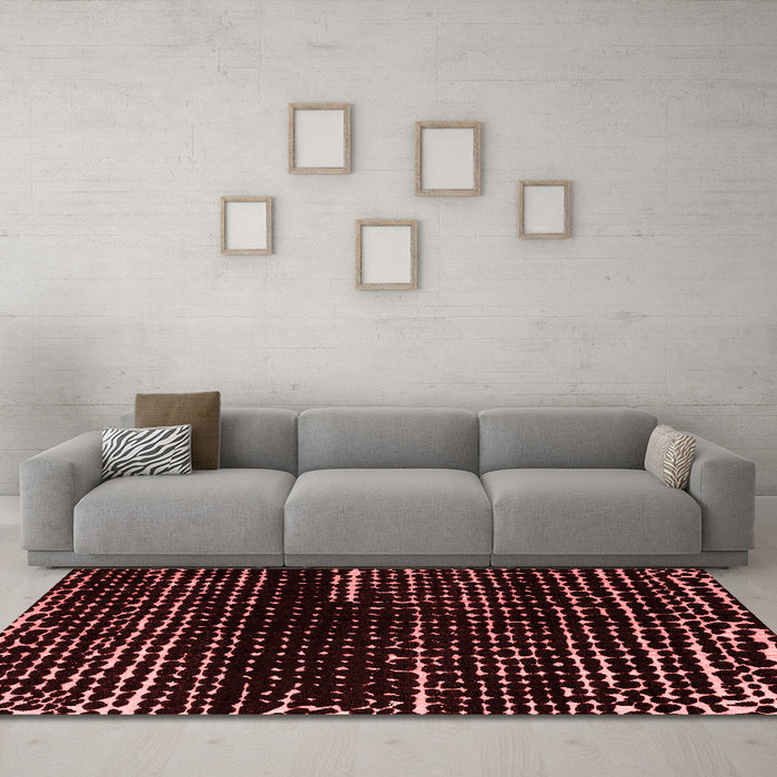 Modern Red Washable Rugs