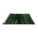 Sideview of Machine Washable Abstract Emerald Green Modern Area Rugs, wshabs4899emgrn