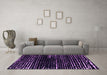 Machine Washable Abstract Purple Modern Area Rugs in a Living Room, wshabs4899pur