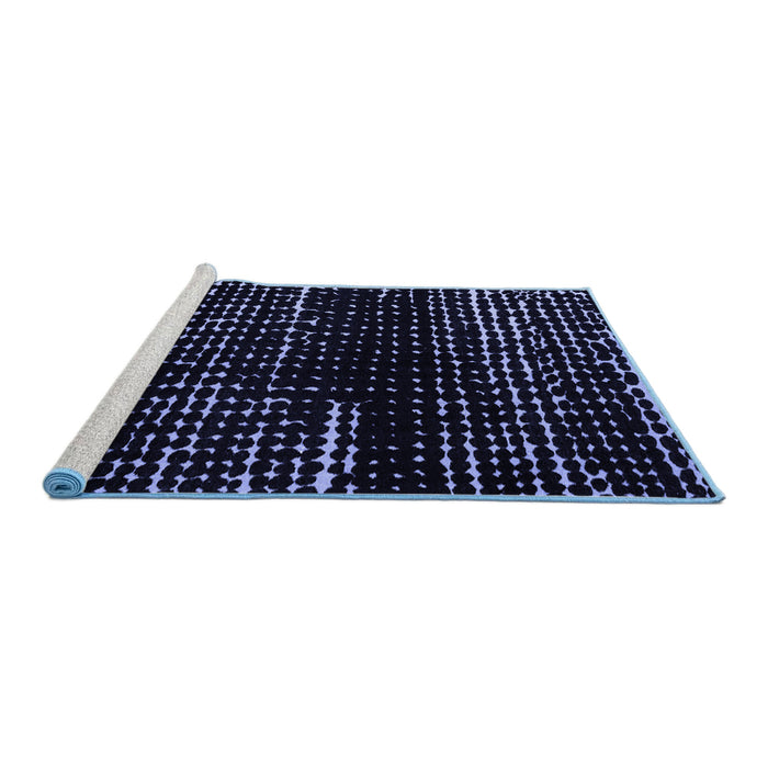 Sideview of Machine Washable Abstract Blue Modern Rug, wshabs4899blu