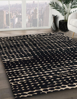 Machine Washable Abstract Puce Purple Rug in a Family Room, wshabs4899
