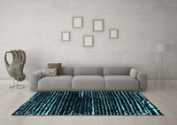 Machine Washable Abstract Light Blue Modern Rug, wshabs4899lblu