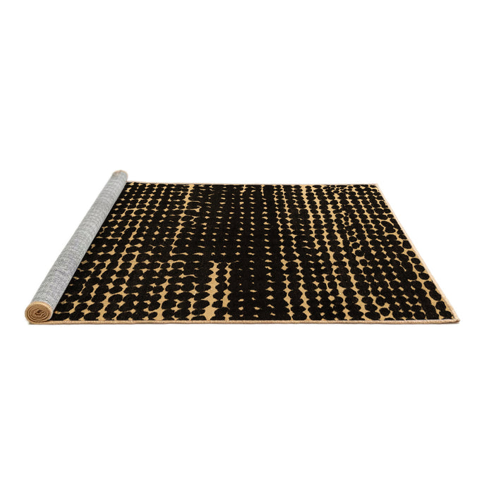 Sideview of Machine Washable Abstract Brown Modern Rug, wshabs4899brn
