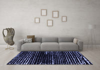 Machine Washable Abstract Blue Modern Rug, wshabs4899blu