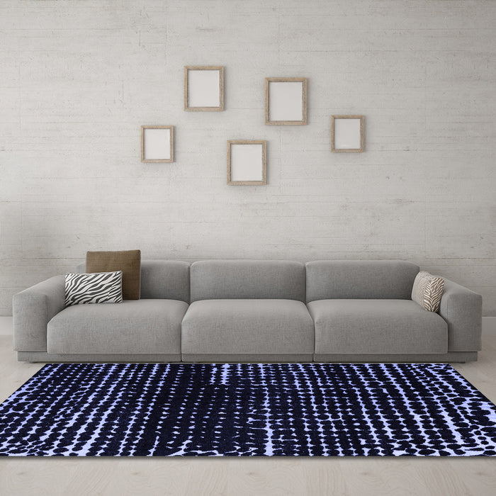 Machine Washable Abstract Blue Modern Rug in a Living Room, wshabs4899blu