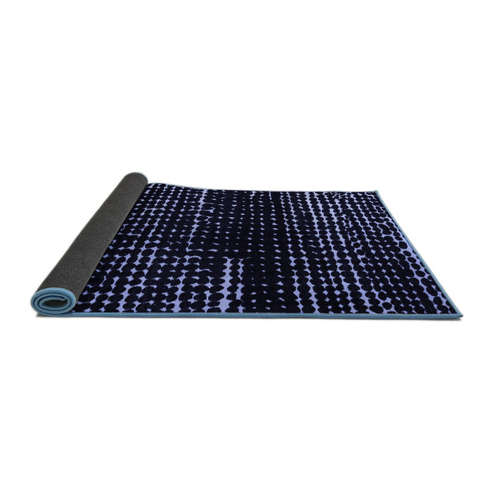 Sideview of Abstract Blue Modern Rug, abs4899blu
