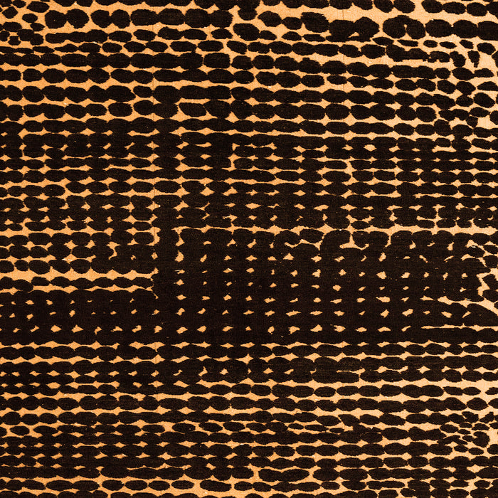 Square Machine Washable Abstract Orange Modern Area Rugs, wshabs4899org