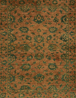 Abstract Dark Bisque Brown Modern Rug, abs489