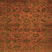 Square Machine Washable Abstract Orange Modern Area Rugs, wshabs489org