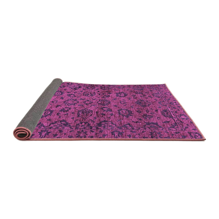 Sideview of Abstract Purple Modern Rug, abs489pur