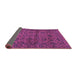 Sideview of Abstract Purple Modern Rug, abs489pur