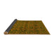 Sideview of Abstract Yellow Modern Rug, abs489yw