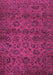 Machine Washable Abstract Pink Modern Rug, wshabs489pnk