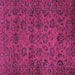 Square Machine Washable Abstract Pink Modern Rug, wshabs489pnk