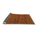 Sideview of Abstract Orange Modern Rug, abs489org