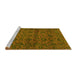 Sideview of Machine Washable Abstract Yellow Modern Rug, wshabs489yw