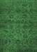 Machine Washable Abstract Emerald Green Modern Area Rugs, wshabs489emgrn