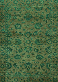 Abstract Turquoise Modern Rug, abs489turq