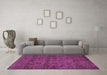 Machine Washable Abstract Purple Modern Area Rugs in a Living Room, wshabs489pur