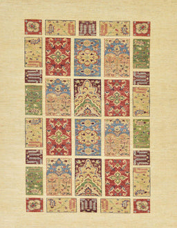 Abstract Mustard Yellow Modern Rug, abs48