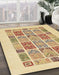 Machine Washable Abstract Mustard Yellow Rug in a Family Room, wshabs48