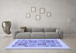 Machine Washable Abstract Blue Modern Rug in a Living Room, wshabs48blu