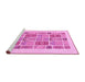 Sideview of Machine Washable Abstract Pink Modern Rug, wshabs48pnk