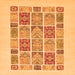 Square Abstract Orange Modern Rug, abs48org