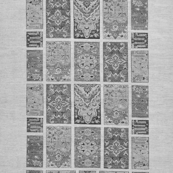 Machine Washable Abstract Gray Modern Rug, wshabs48gry