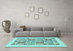 Machine Washable Abstract Light Blue Modern Rug in a Living Room, wshabs48lblu