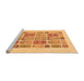 Sideview of Machine Washable Abstract Orange Modern Area Rugs, wshabs48org