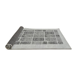 Sideview of Abstract Gray Modern Rug, abs48gry